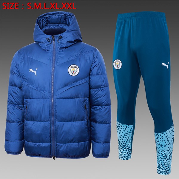 Manteau de duvet Manchester City Ensemble Complet 2024-25 Bleu 2
